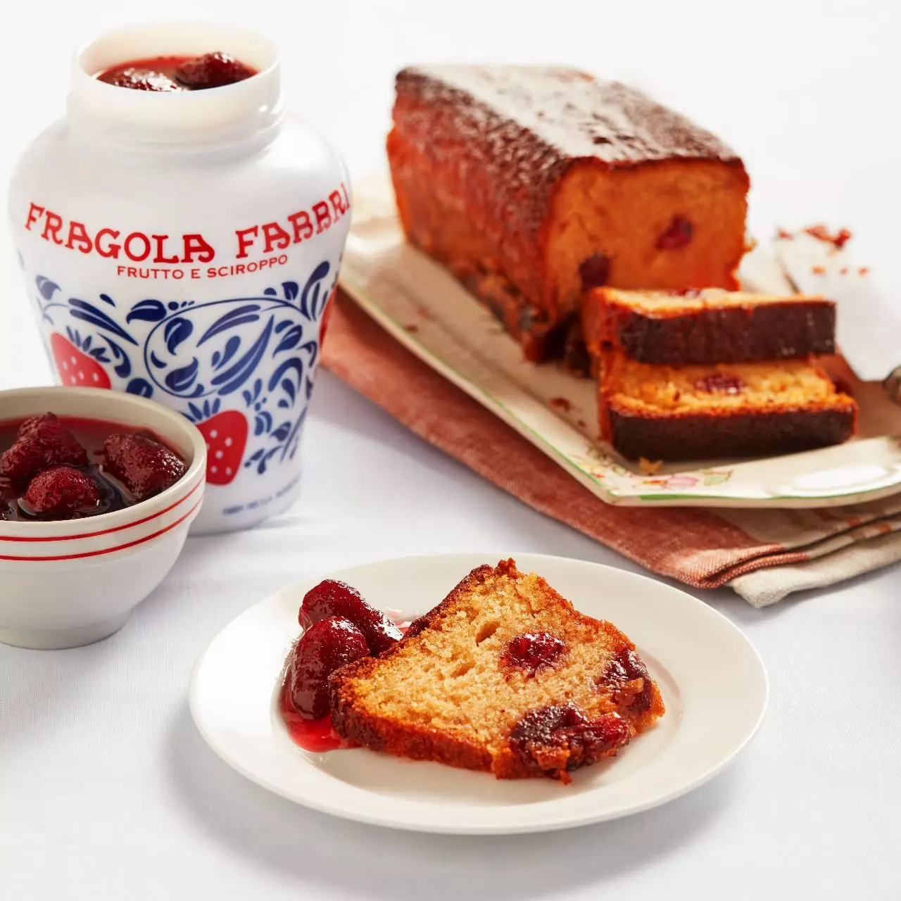Plumcake com iogurte e morangos Fabbri