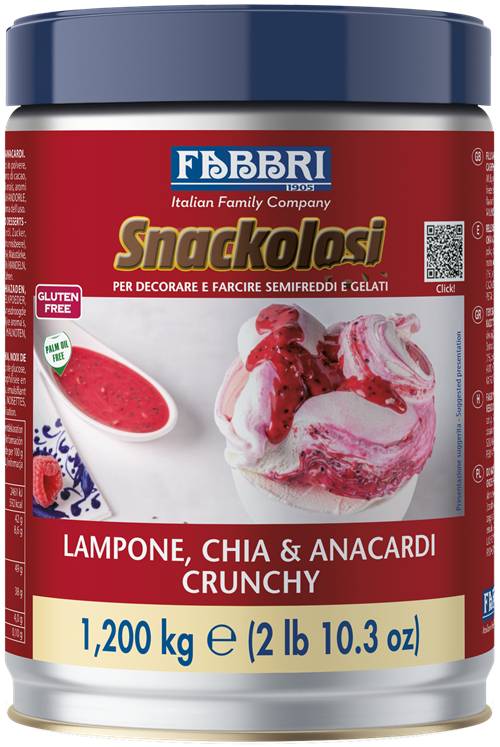 Snackolosi FRAMBOESA,  SEMENTES DE CHIA E  CASTANHAS DE CAJU  CROCANTES